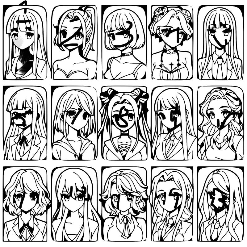 girls that look diffrent anime