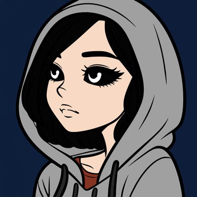 a woman wearing a hoodie