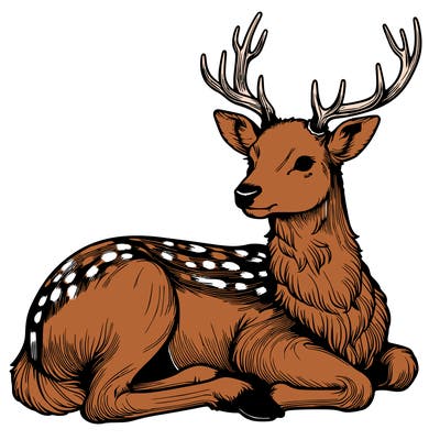 realistic deer with antlers