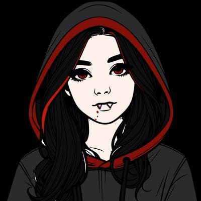 realistic girl with a hoodie