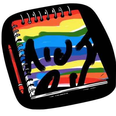 a blank sketch pad