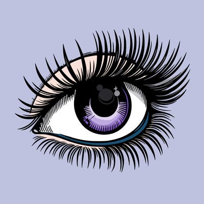 realistic eye long eylashes