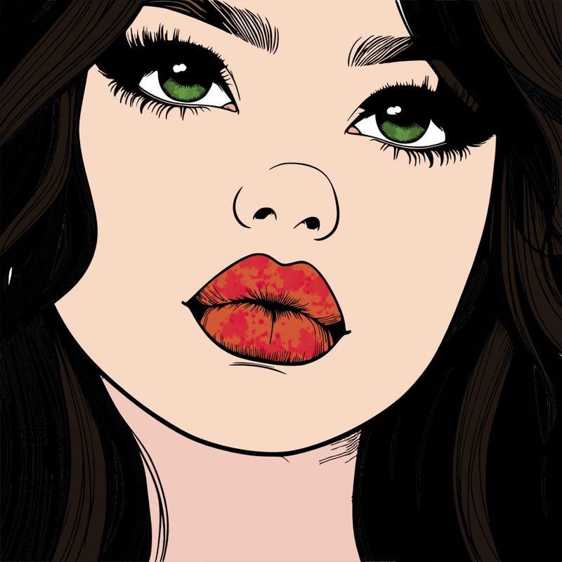 really realistic girl with lips