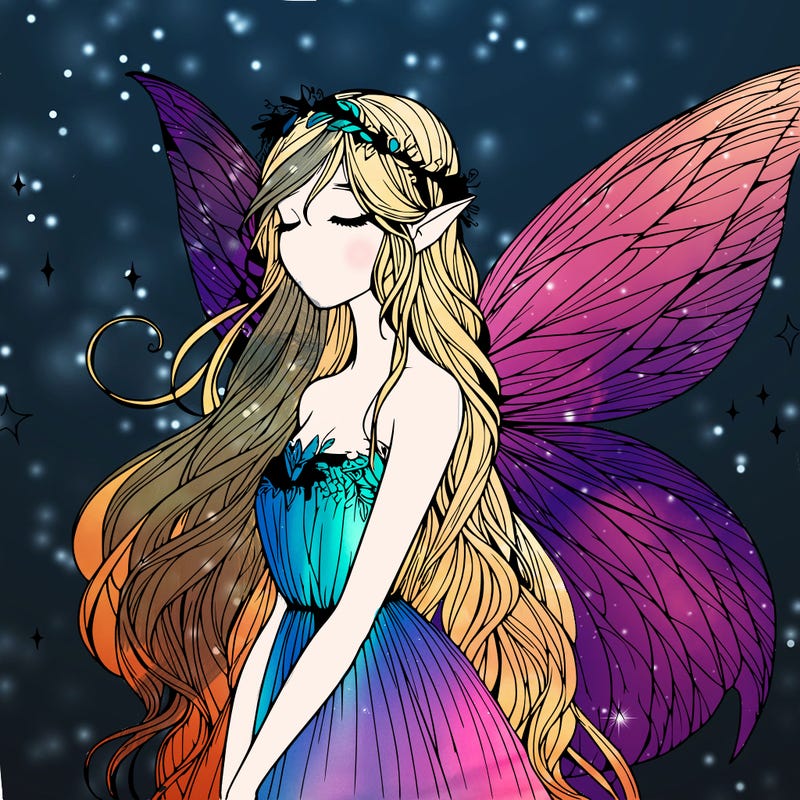 ethereal realistic fairy girl