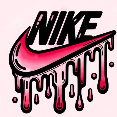 dripping nike logo