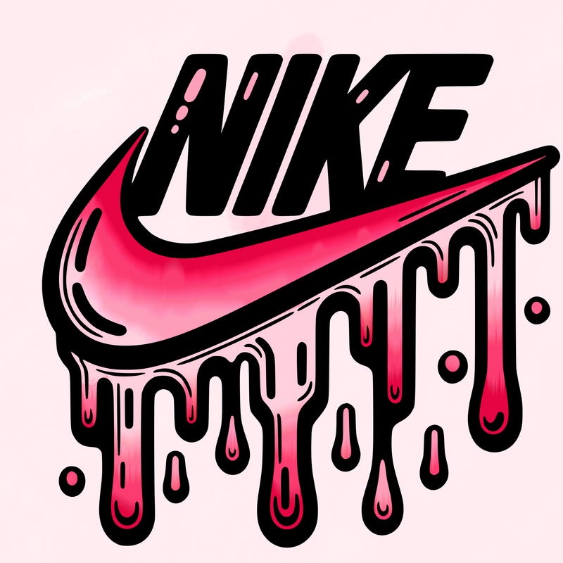 dripping nike logo