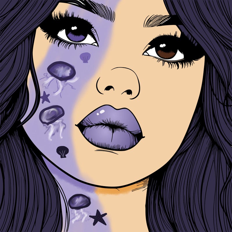 really realistic girl with lips