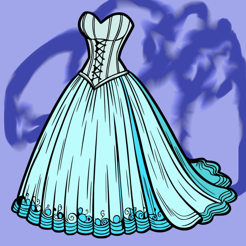 wedding dress-corset and a long and flowy skirt