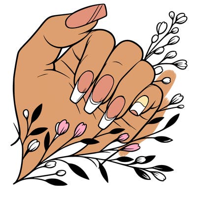 nails with french tip