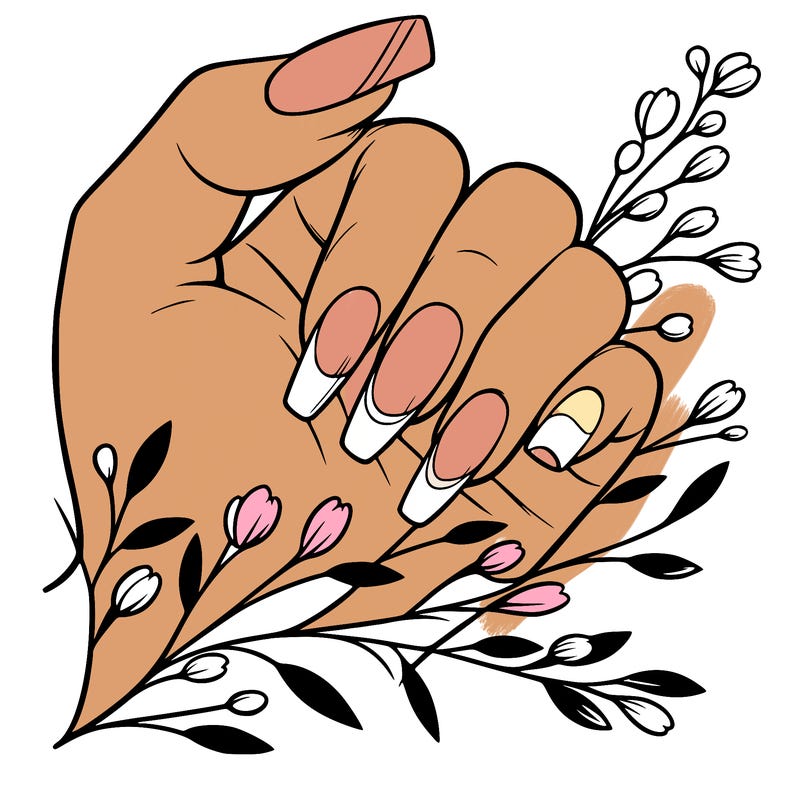 nails with french tip