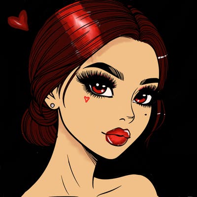 realistic girl with lashes