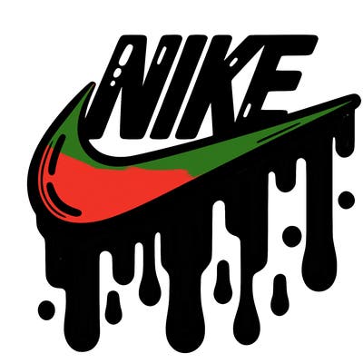 dripping nike logo