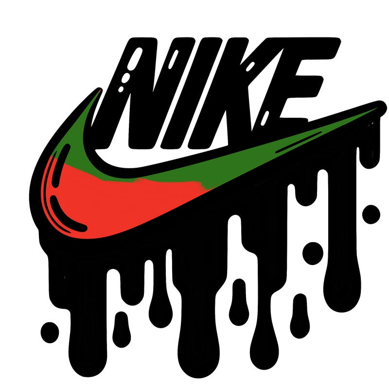 dripping nike logo