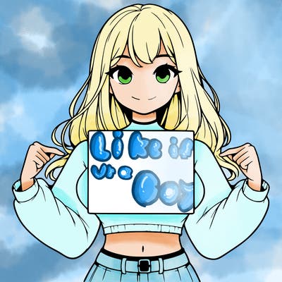 girl holding a blank sign in a long sleeve crop top