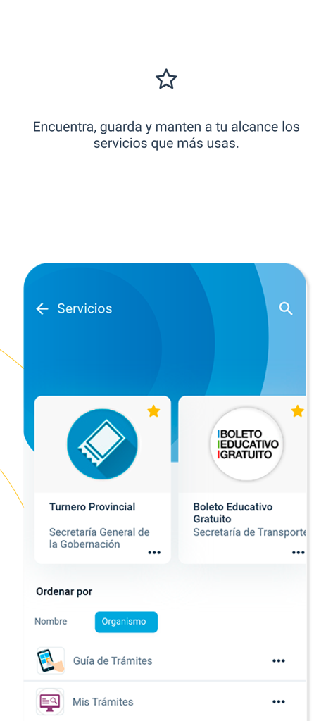 Ciudadano Digital Cordoba - Captura de pantalla de la aplicación móvil Ciudadano Digital Cordoba mostrando varios servicios gubernamentales como el sistema de citas provincial y el boleto educativo gratuito