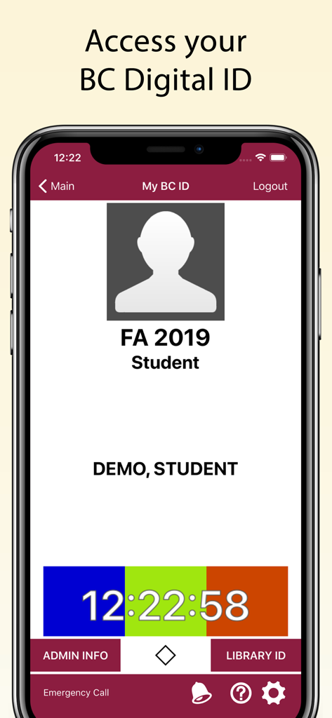 BC Navigator - Digital student ID interface within the Brooklyn College BC Navigator app