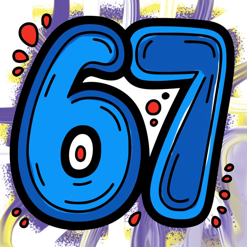 the number 67