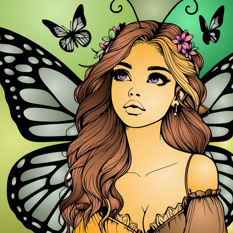 butterfly fairy realistic girl