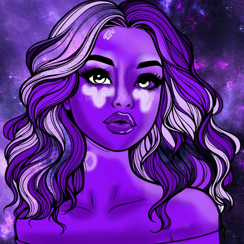 realistic girl with wavy hair and lips