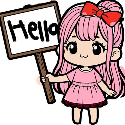 girl with blank sign