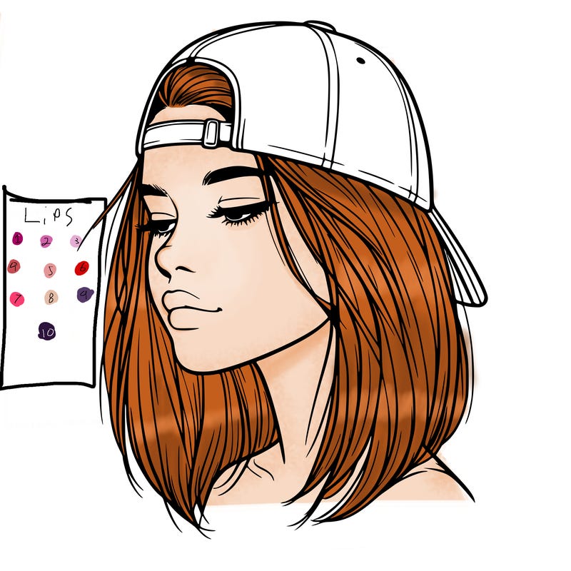 realistic  girl with a backwards hat
