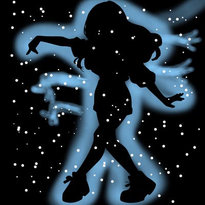 realistic girl danceing