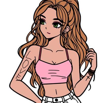 girl in crop top