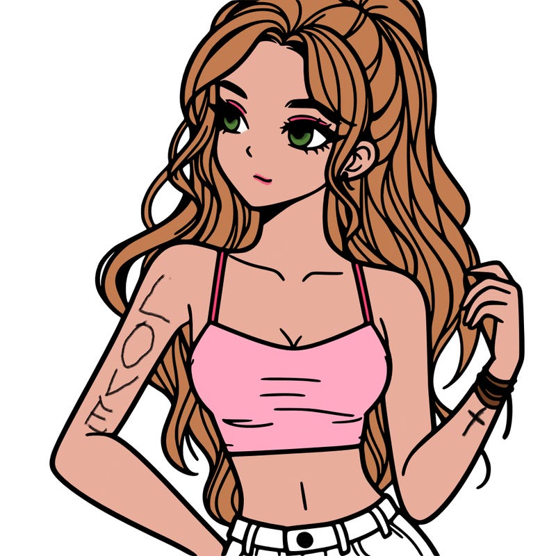 girl in crop top