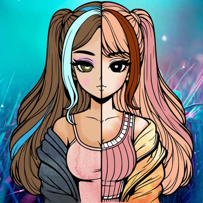 realistic girl split