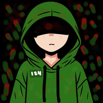 faceless girl in hoodie