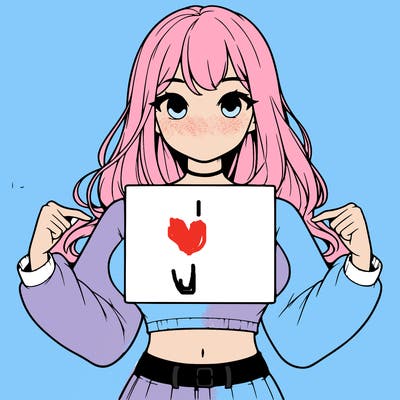 girl holding a blank sign in a long sleeve crop top