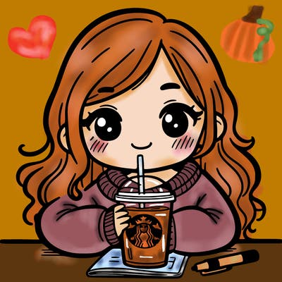 a girl drinking starbucks