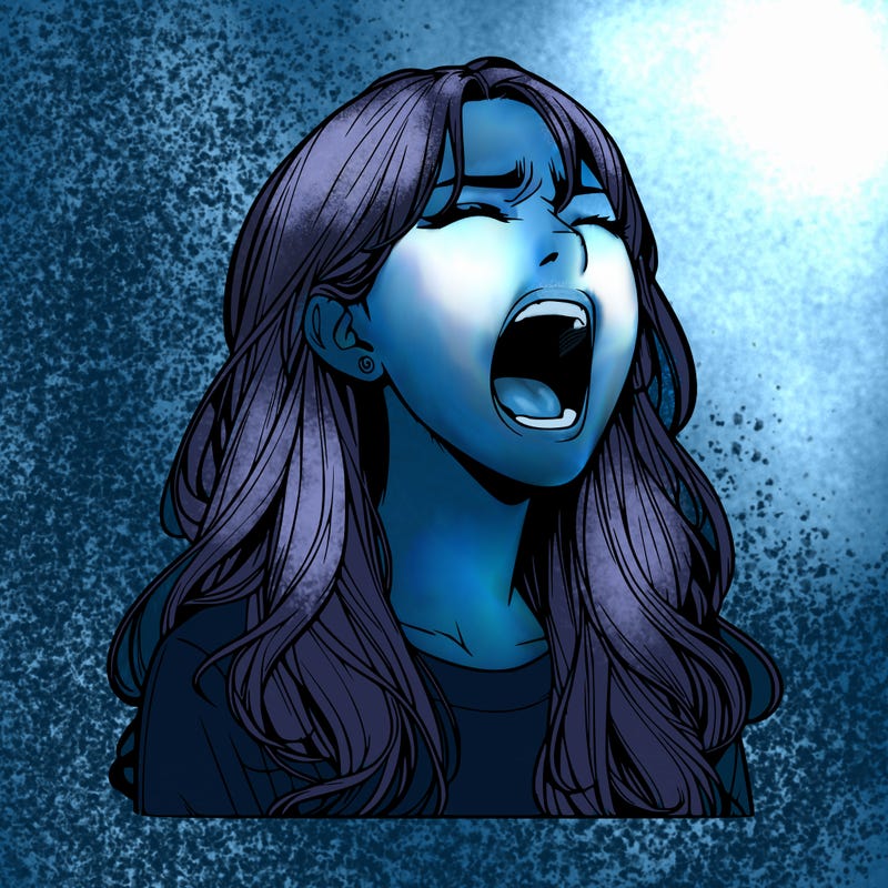 screaming realistic, girl