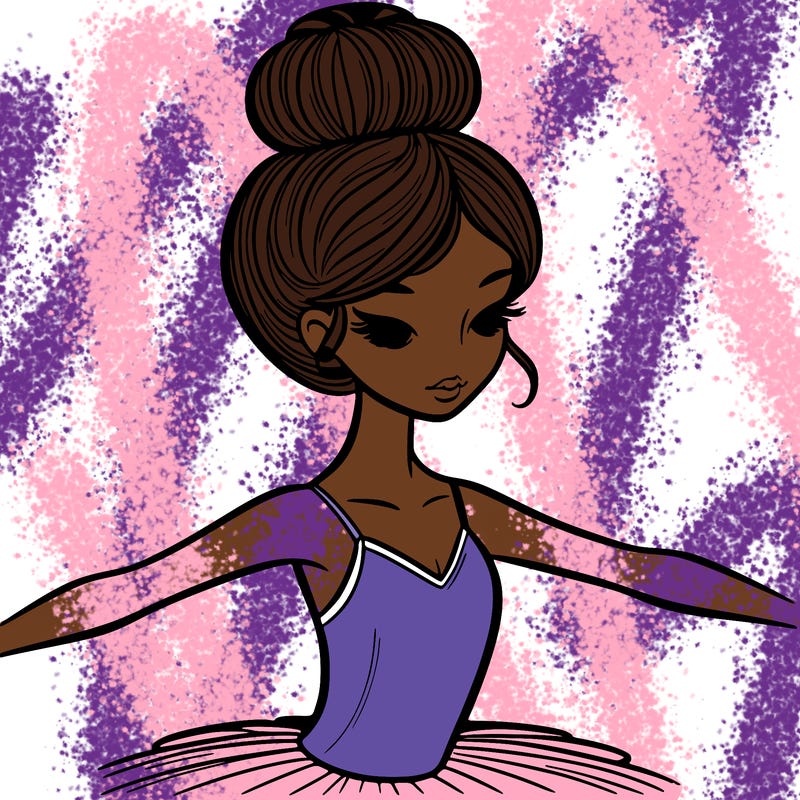 ballet dancer with high hair bun