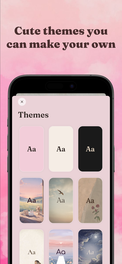 Divine: Bible Widget for Women - A selection of aesthetic background themes and font styles in the Divine Bible Widget app
