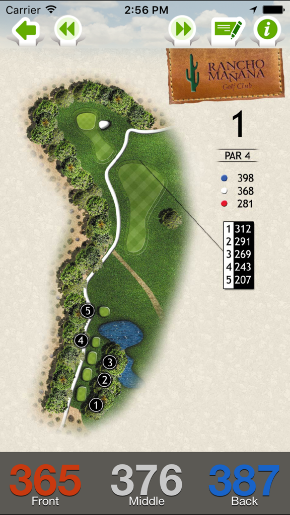 Rancho Mañana Golf Club - Rancho Manana Golf Club app GPS yardage guide for hole one