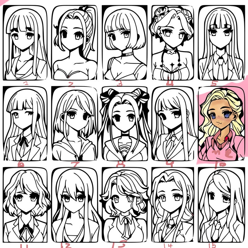 girls that look diffrent anime