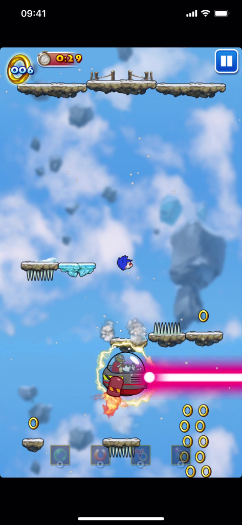 Sonic Jump™ - Sonic springt im Himmel während eines Kampfes mit Dr. Eggman