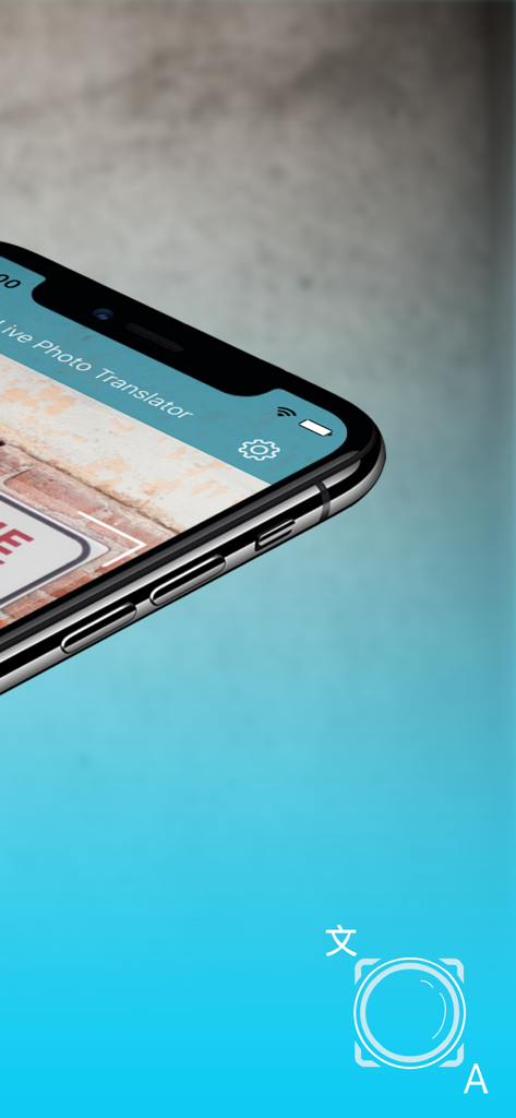 Camera Photo Translator HD - iPhone screen displaying the Live Photo Translator app interface for travel