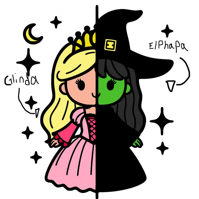 split princess and witch