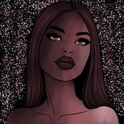 realistic woman with full lips