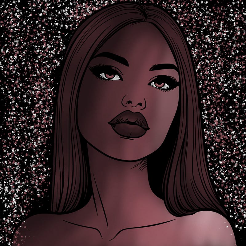 realistic woman with full lips