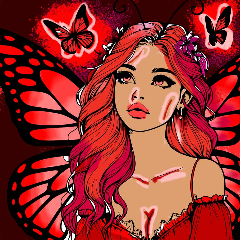 butterfly fairy realistic girl