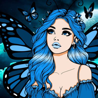 butterfly fairy realistic girl
