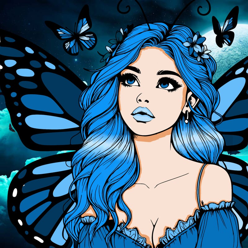 butterfly fairy realistic girl