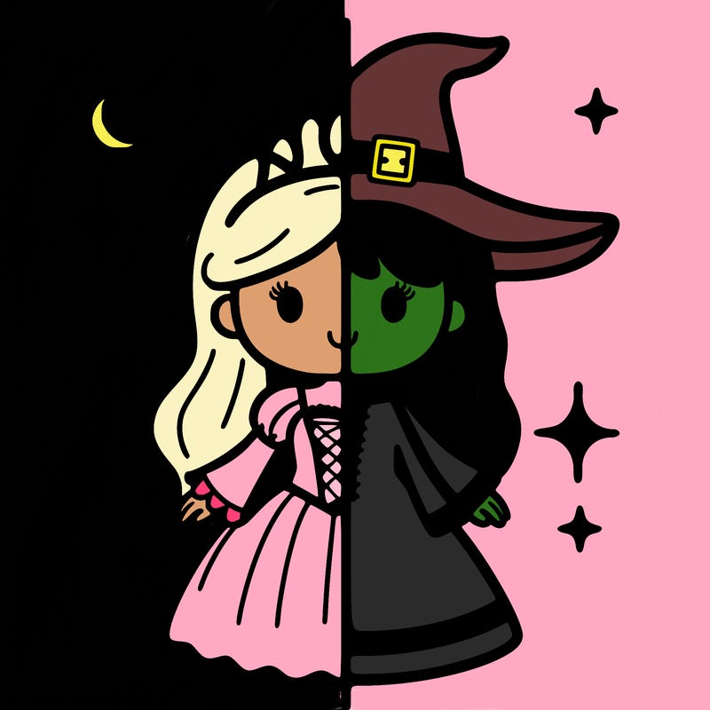 split princess and witch