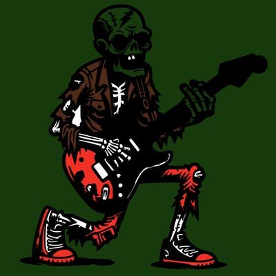 zombie blues guitar player
