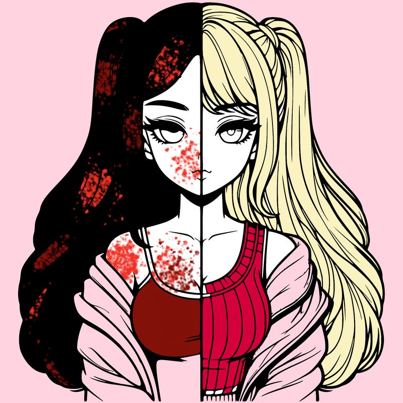 realistic girl split