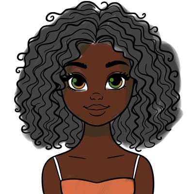 woman with curly hair