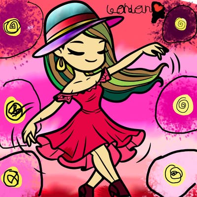 a girl who dances the salsa